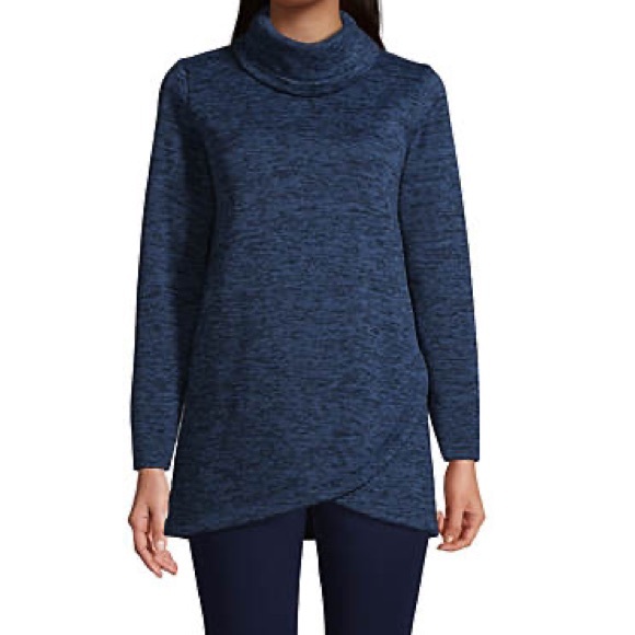 Lands' End Sweaters Lands End Tunic Sweater Cowl Neck Pullover Size